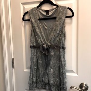 Grey lace top